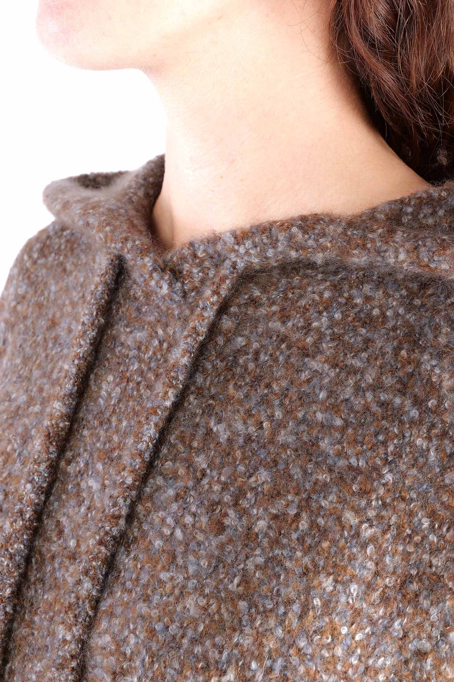 Bouclé Hoodie - Raven - 26146