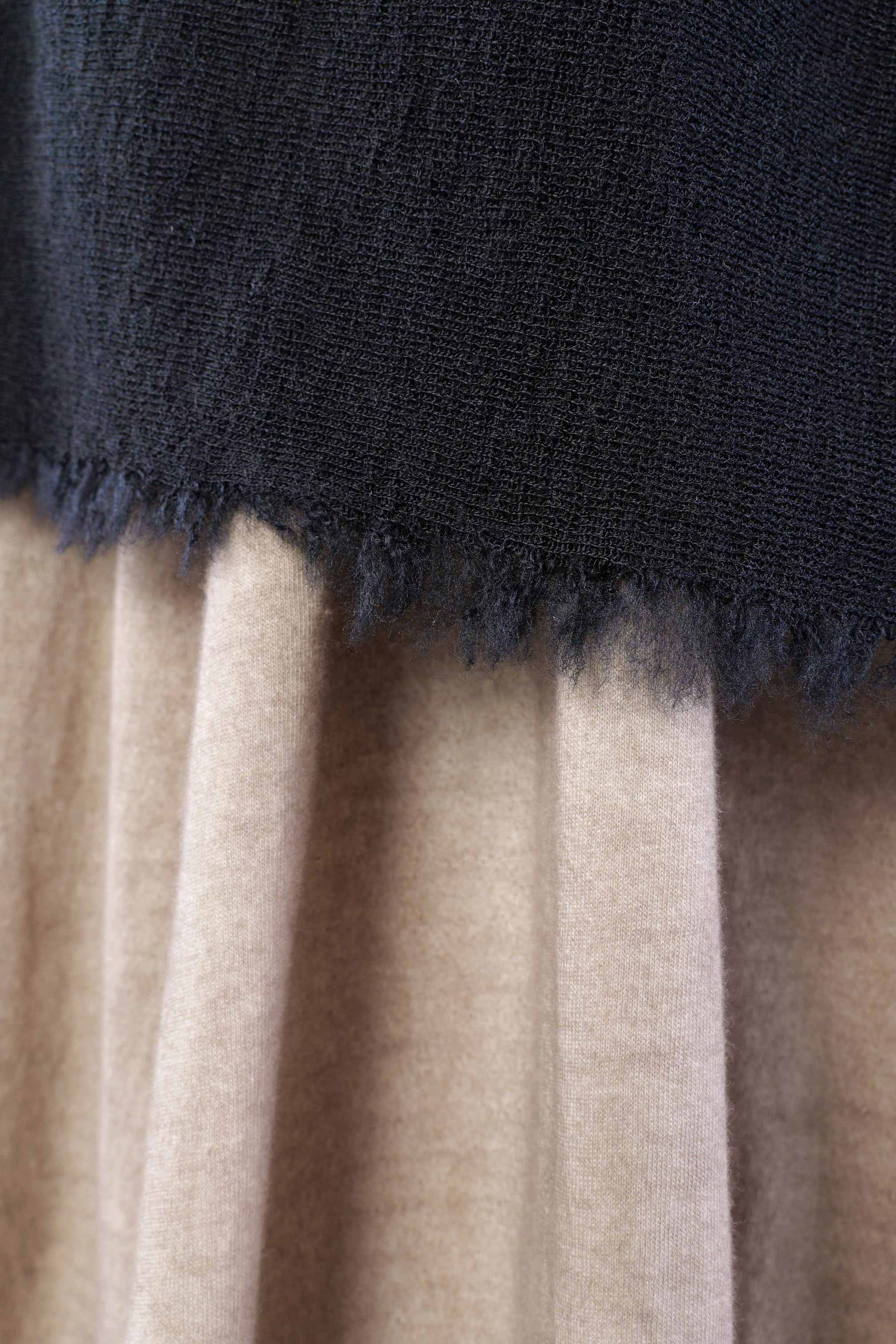 Merino poncho - Black - 1001