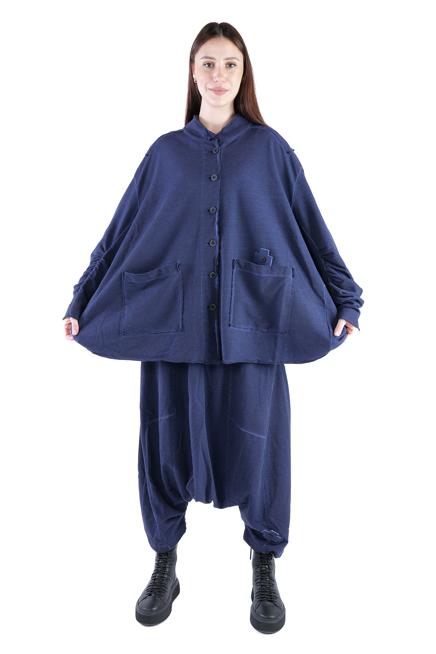 Oversize Sweatjacke - Ocean - 2129