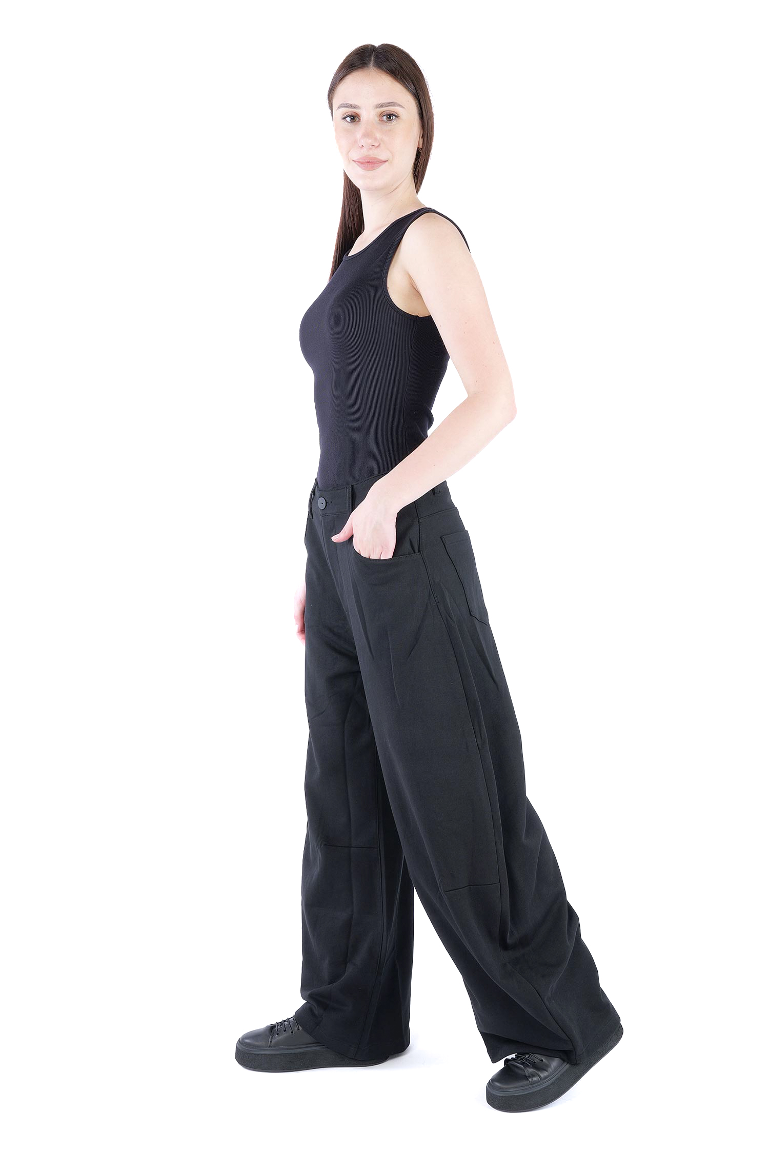 Weite Sweathose - Schwarz - 10024