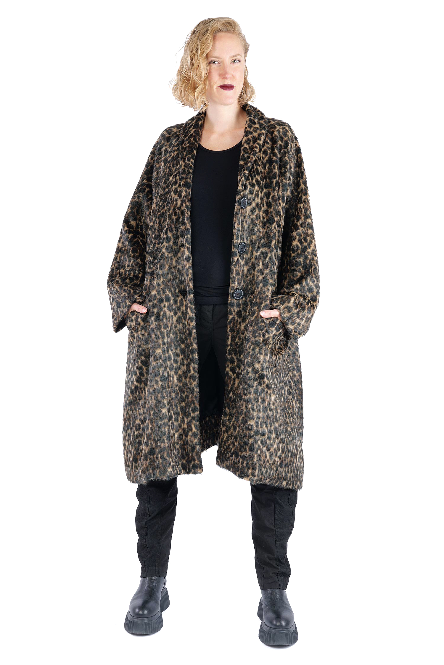 Oversize Leofell-Mantel - Leo jacquard - 2261191205