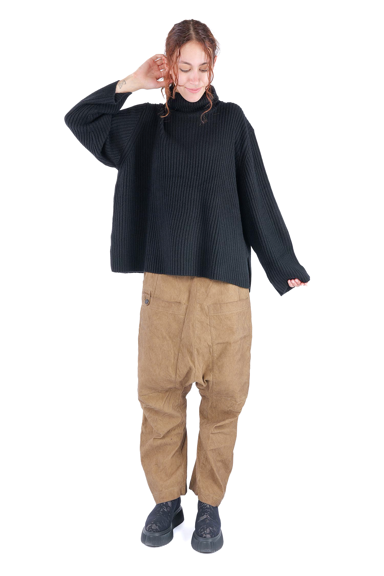 Kaschmir Pullover - Schwarz - 24107