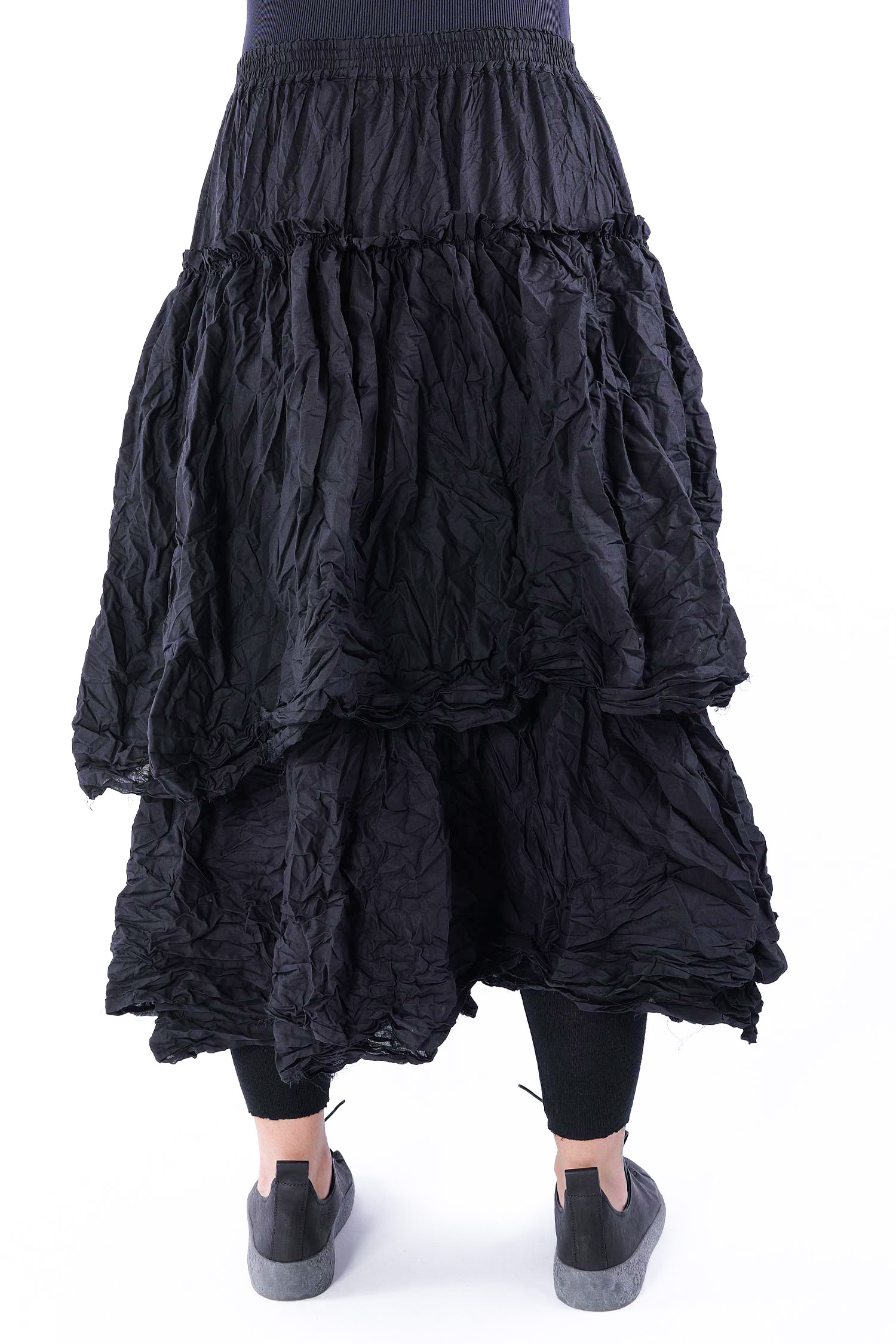 Multi-layered skirt - Black - Elorganza