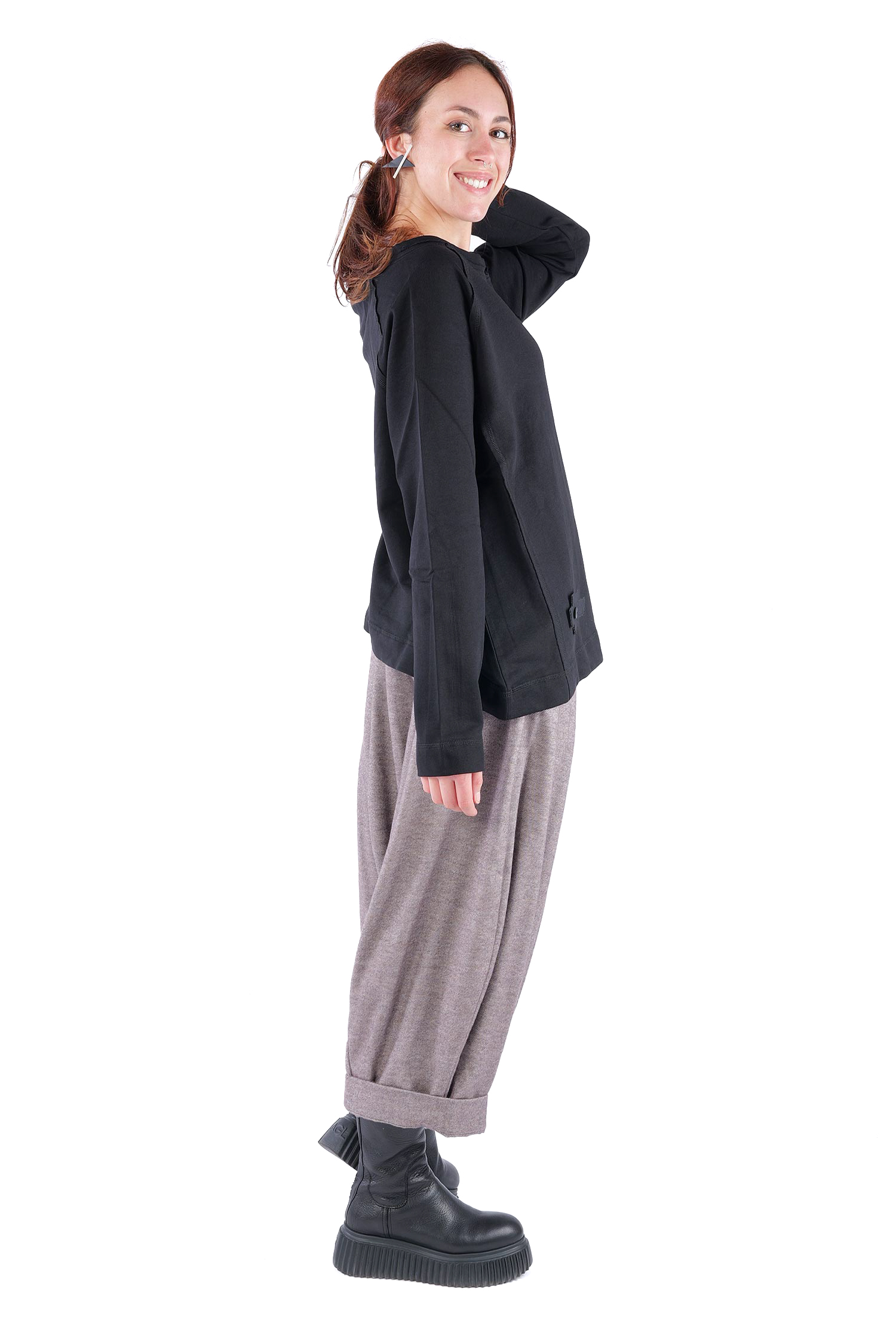 Sweat Pullover - Schwarz - 2041