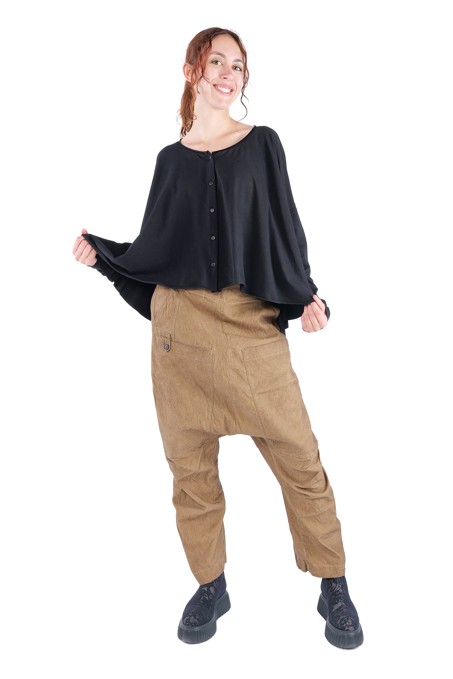 Oversize jersey jacket - Black - Soulviel