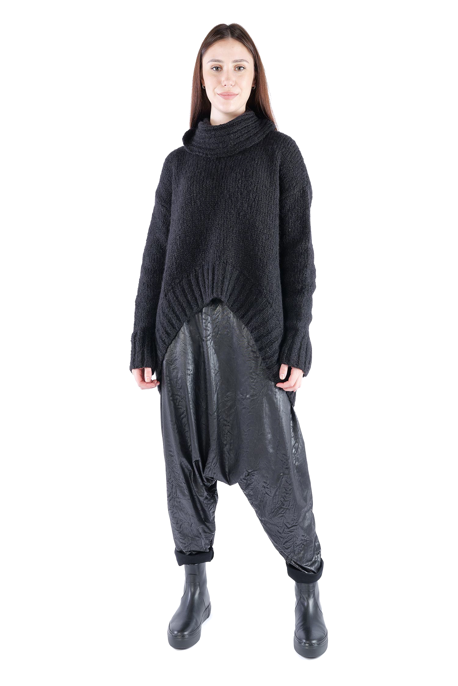 Oversize Strickpullover - Schwarz - Frantic