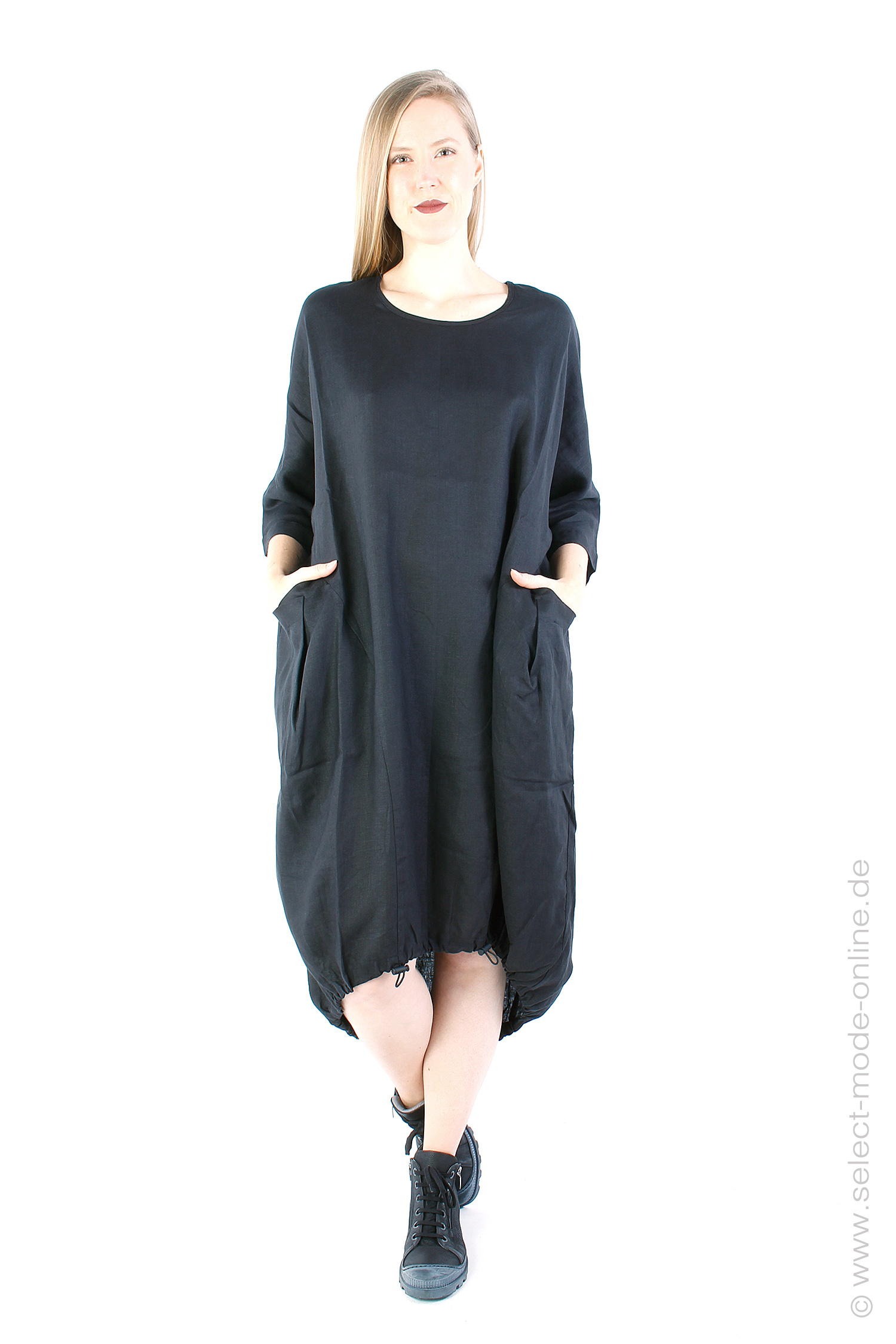 Linen dress - Black - AGATH