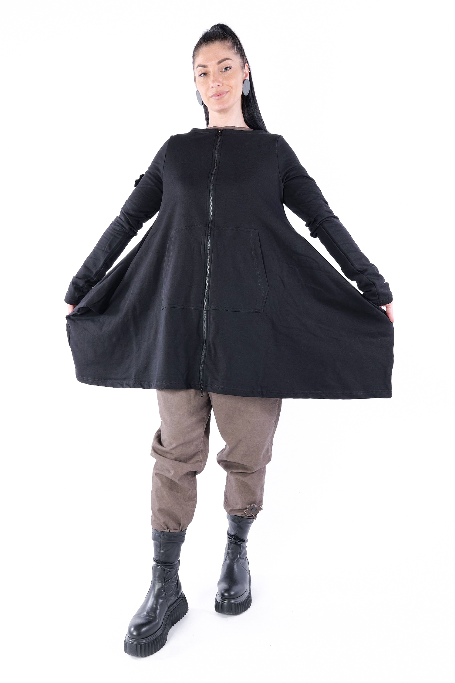 Sweatjacke  - Schwarz - 2062