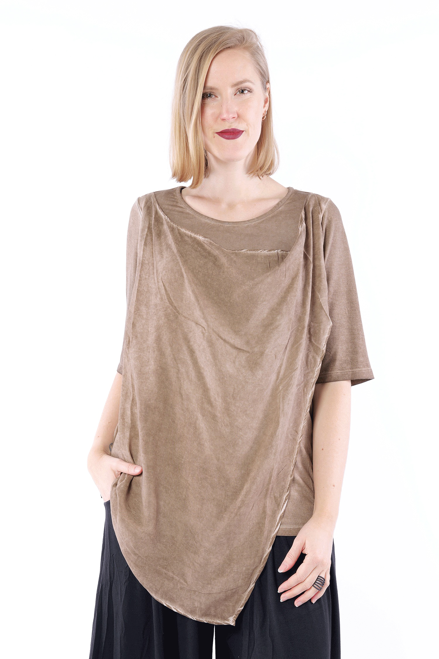 Ausgefallenes T-Shirt - Braun - 26066 (2611041066)