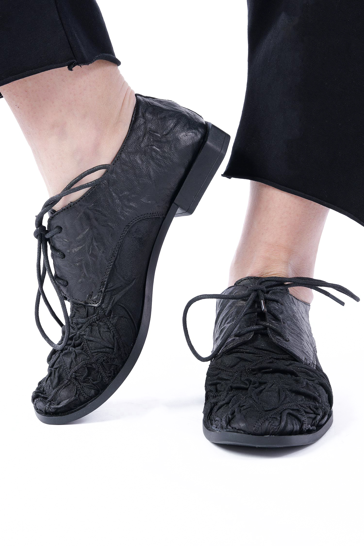 Leder Schnürschuh - Schwarz - Blitz