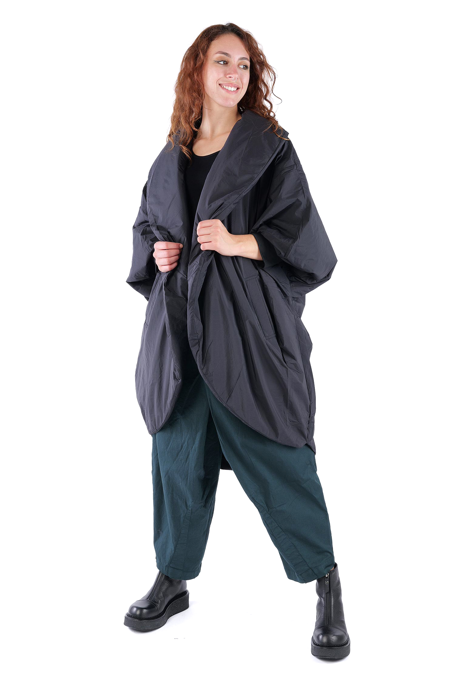 Oversize Wintermantel - Schwarz - SX115