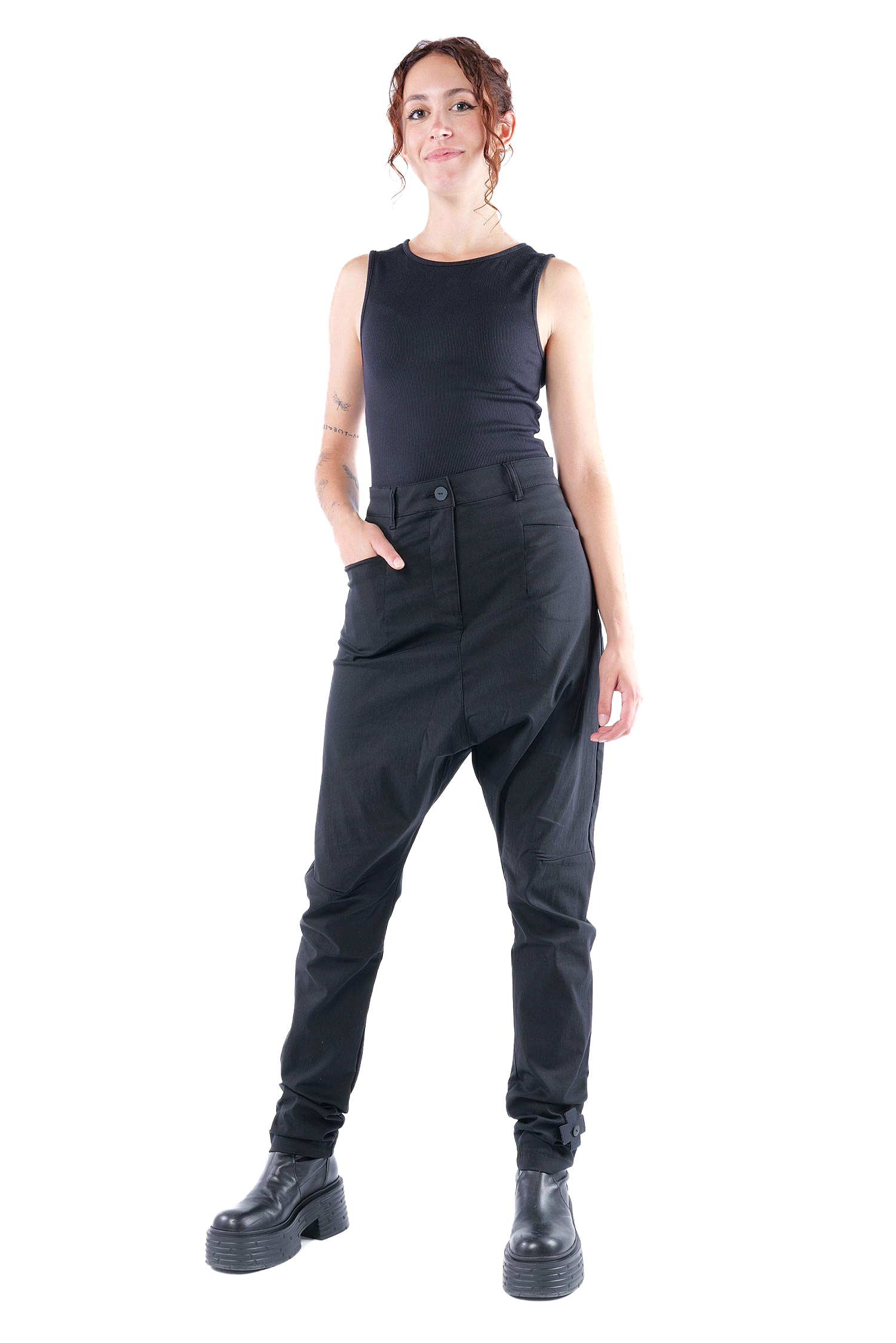 Stretchhose - Schwarz - 10028
