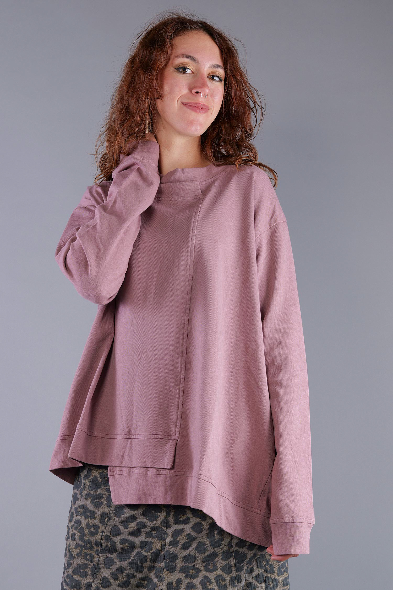 Asymmetrischer Sweater - Crystal - 2263290501