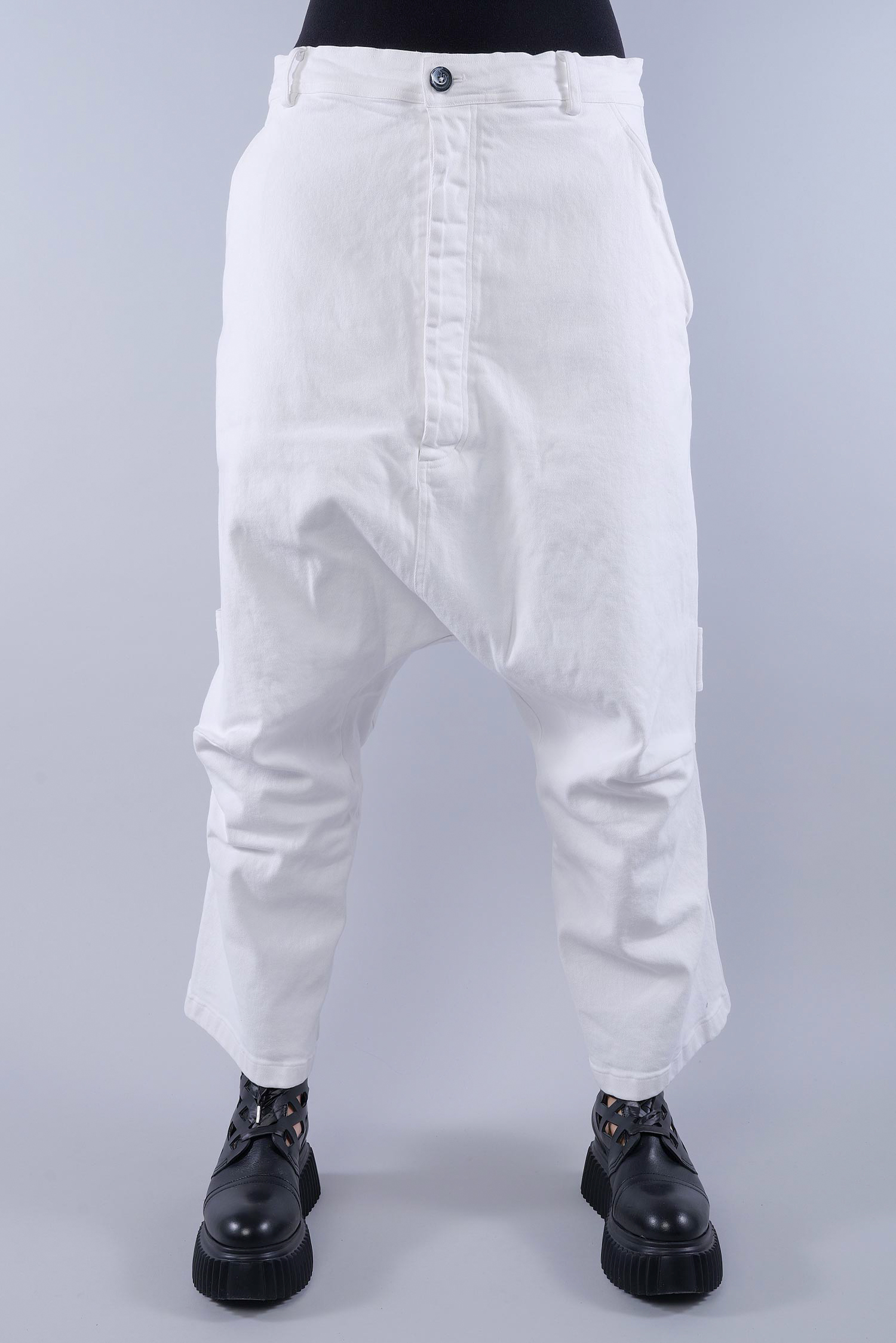 Jeans mit tiefem Schritt - Paper chalk - 1261040104