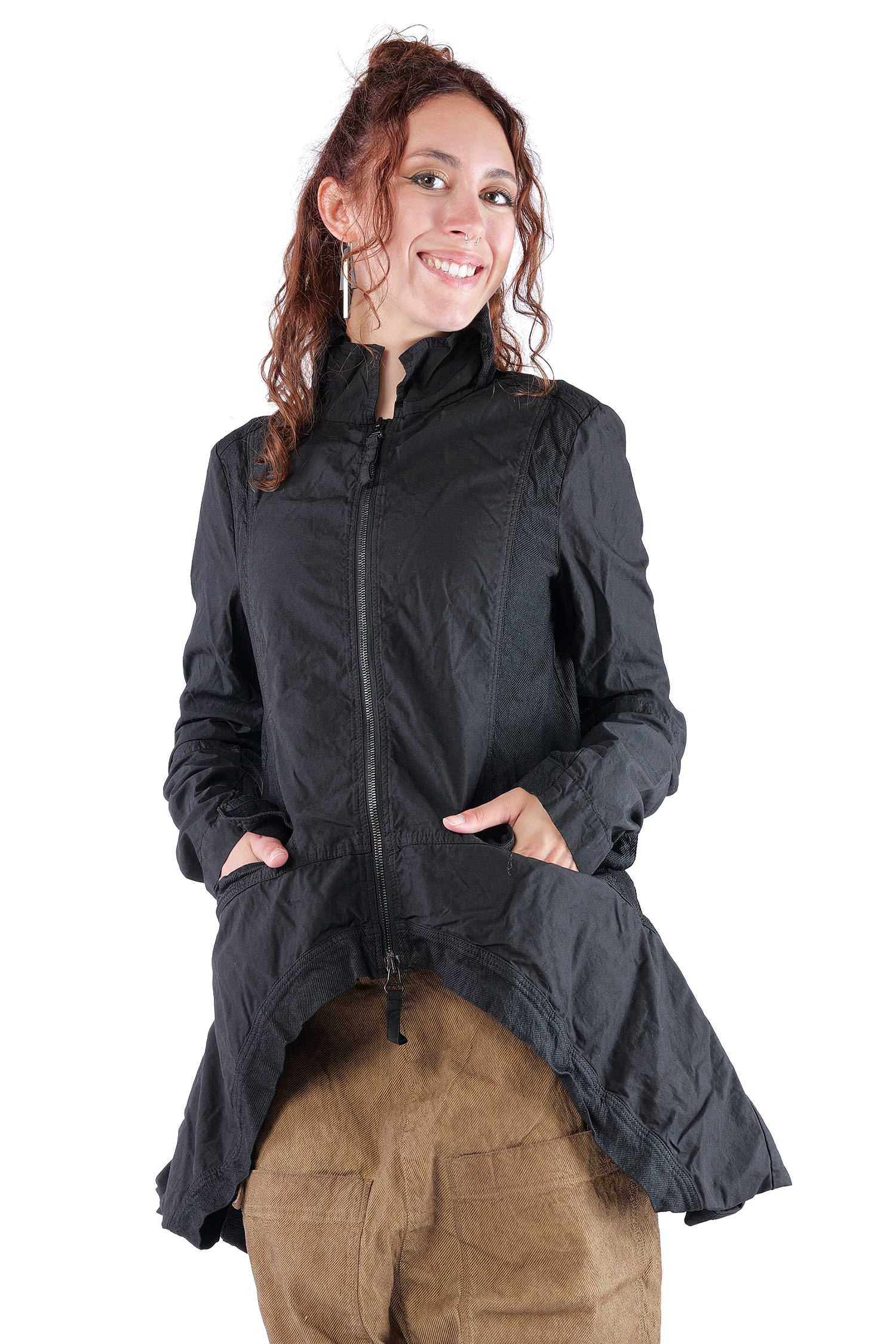 Asymmetrische Jacke - Schwarz - 2262261101