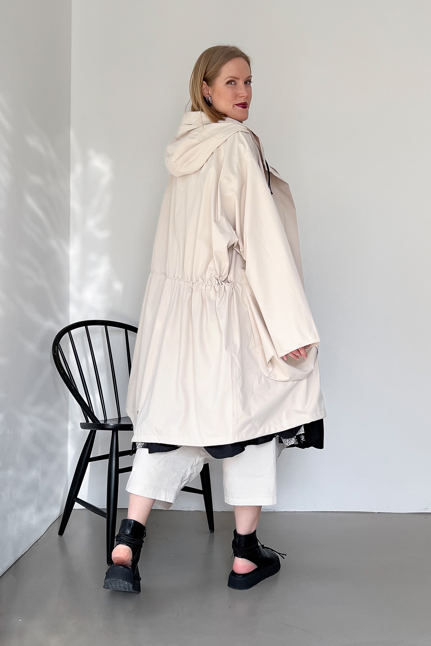 Oversized rain coat - Marshmallow - 1261001215