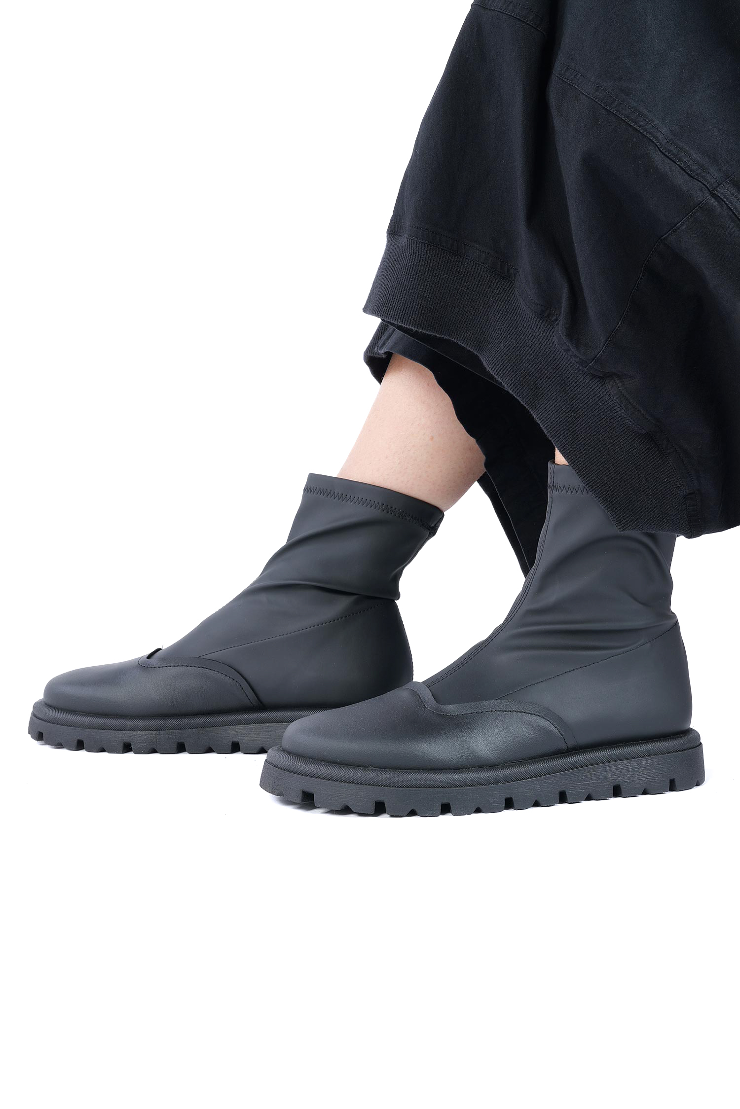 Stretchleder Boots - Schwarz - Alice