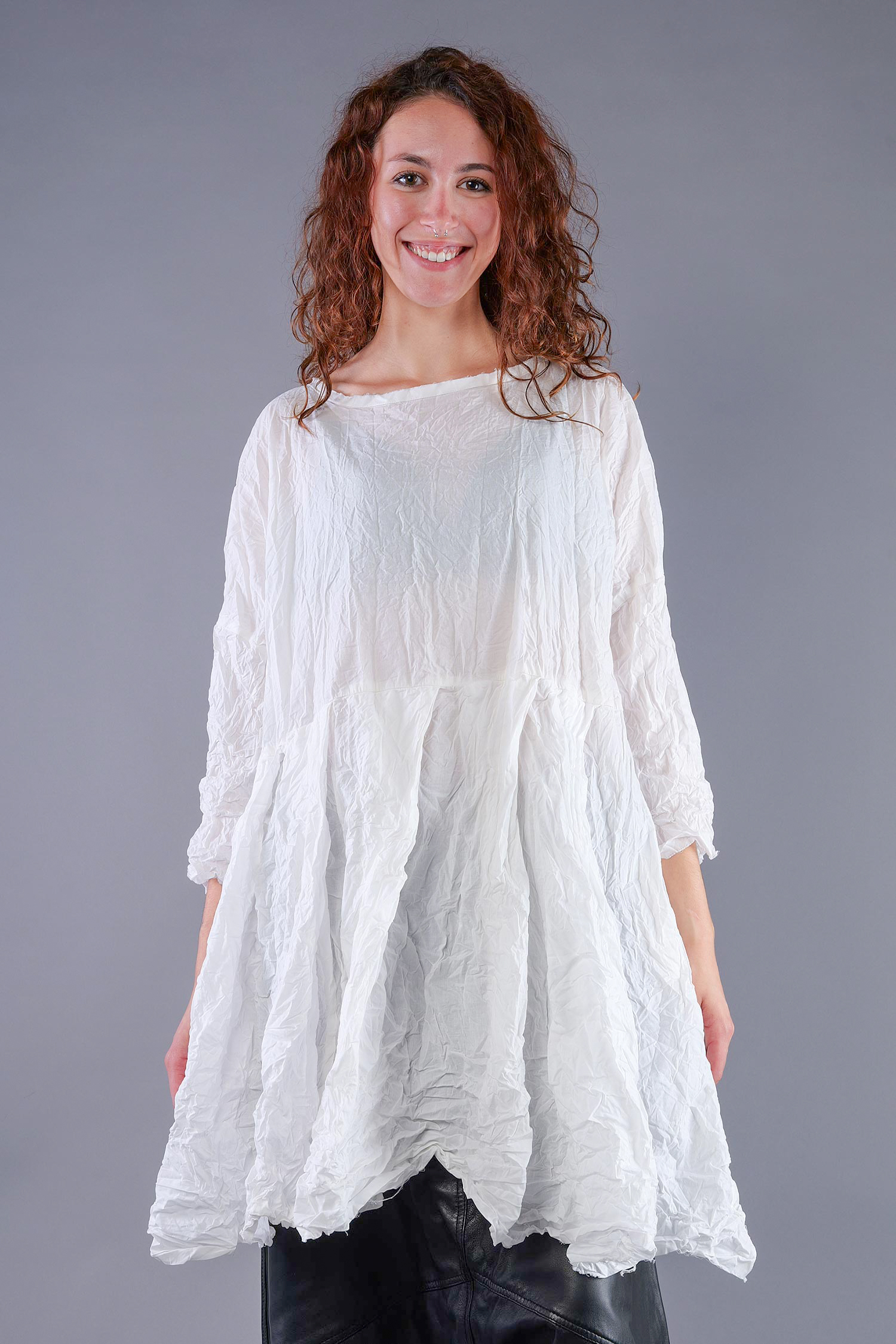 Falten Tunika - Schnee - Slowgold