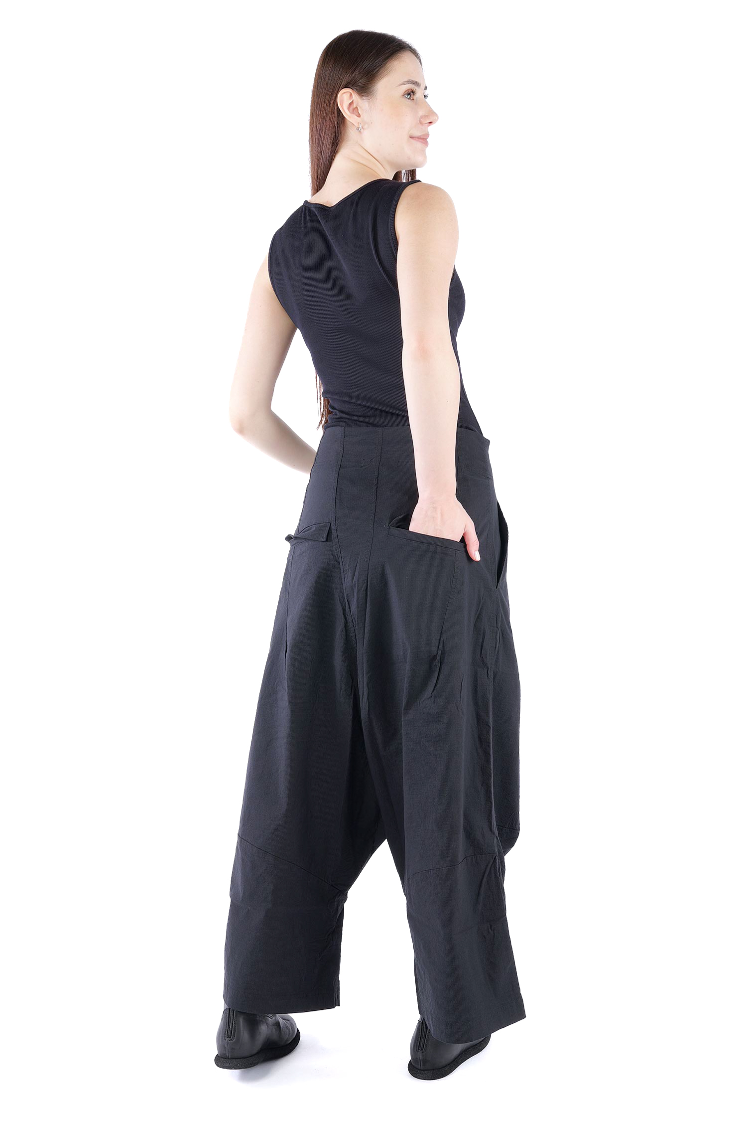 Wide stretch pants - Black - 2261240124