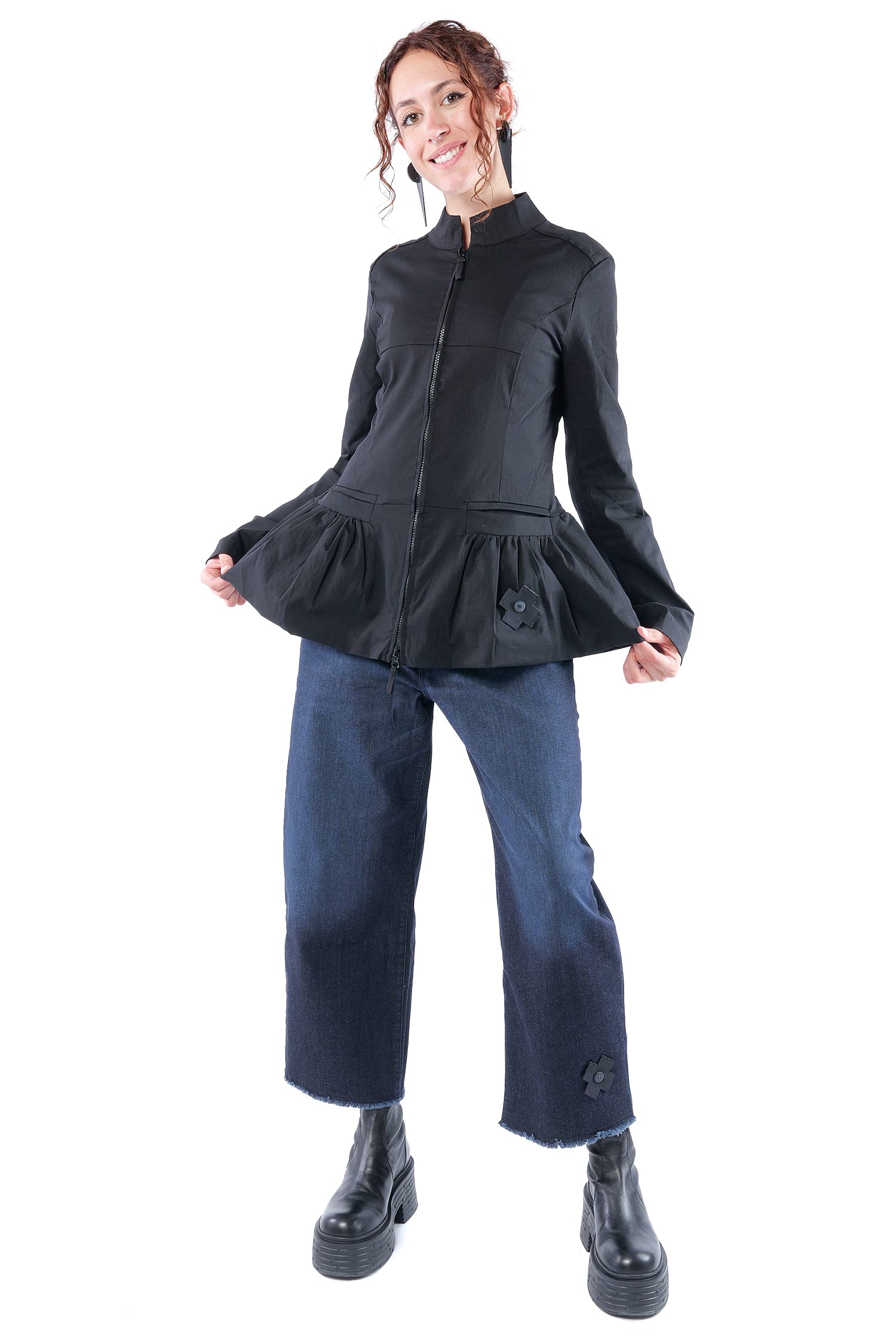 Stretch-Blazerjacke - Schwarz - 8074