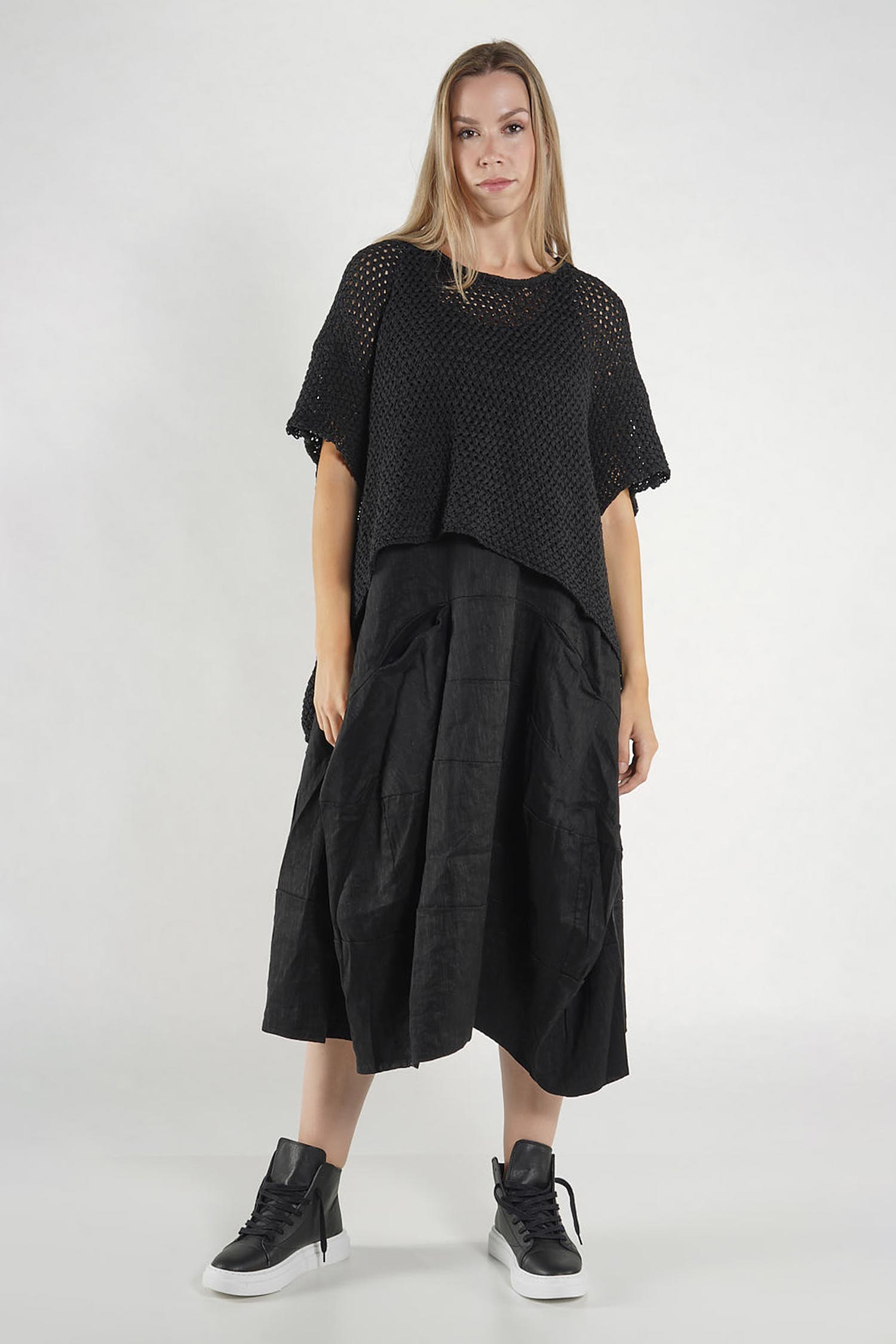 Grobstrick Shirt - Schwarz - 1263730702