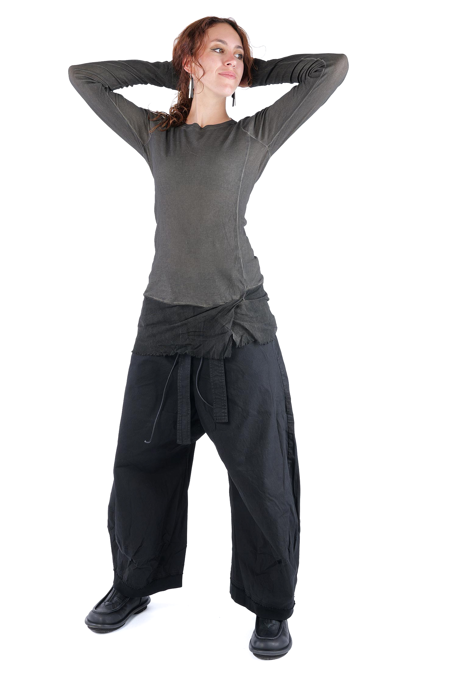 Longsleeve mit Tüll - Black cloud - 2262340503