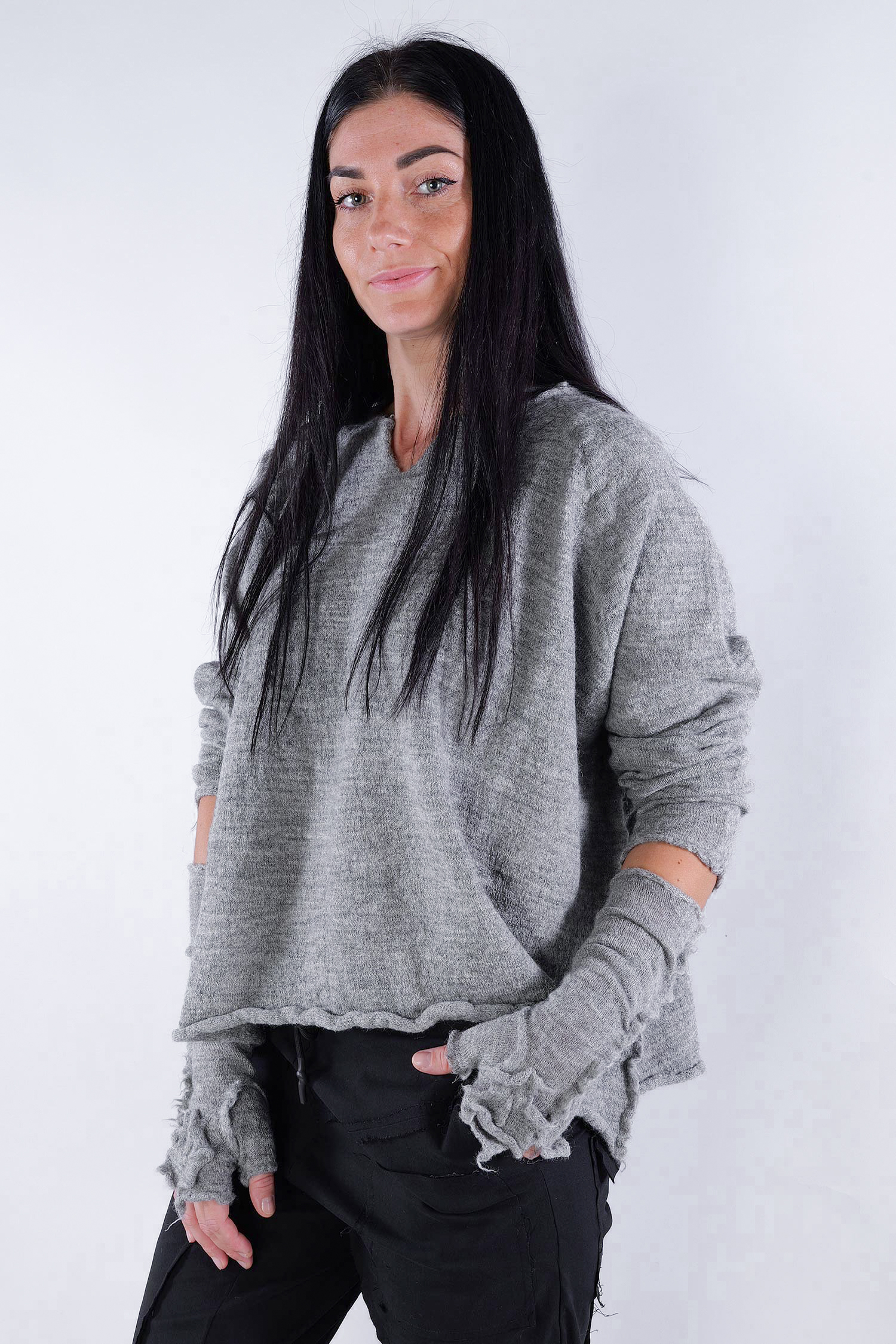 Schurwolle Stulpen - Dark grey - 2253893111