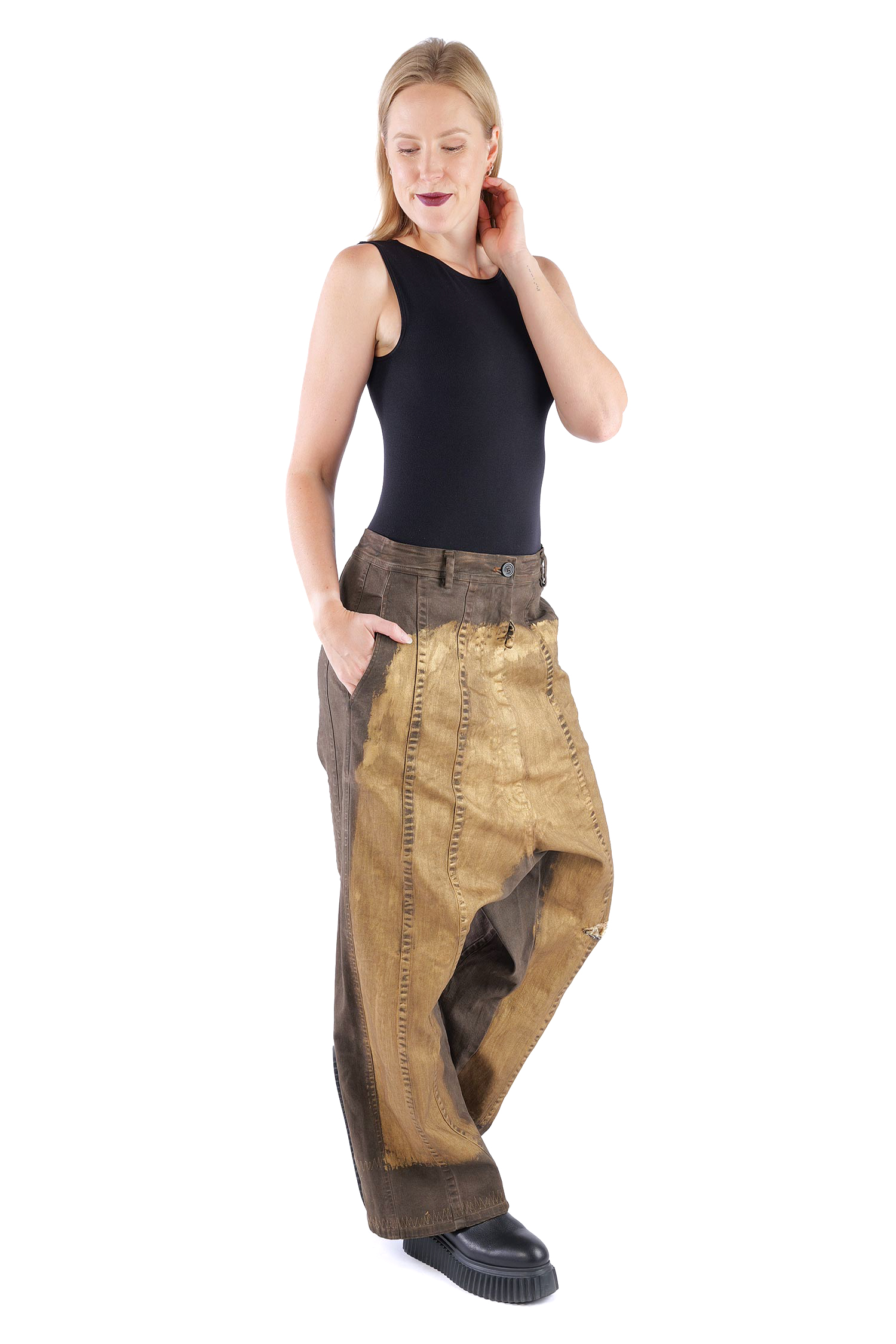 Weite Hose - Umbra gold - 2261040146