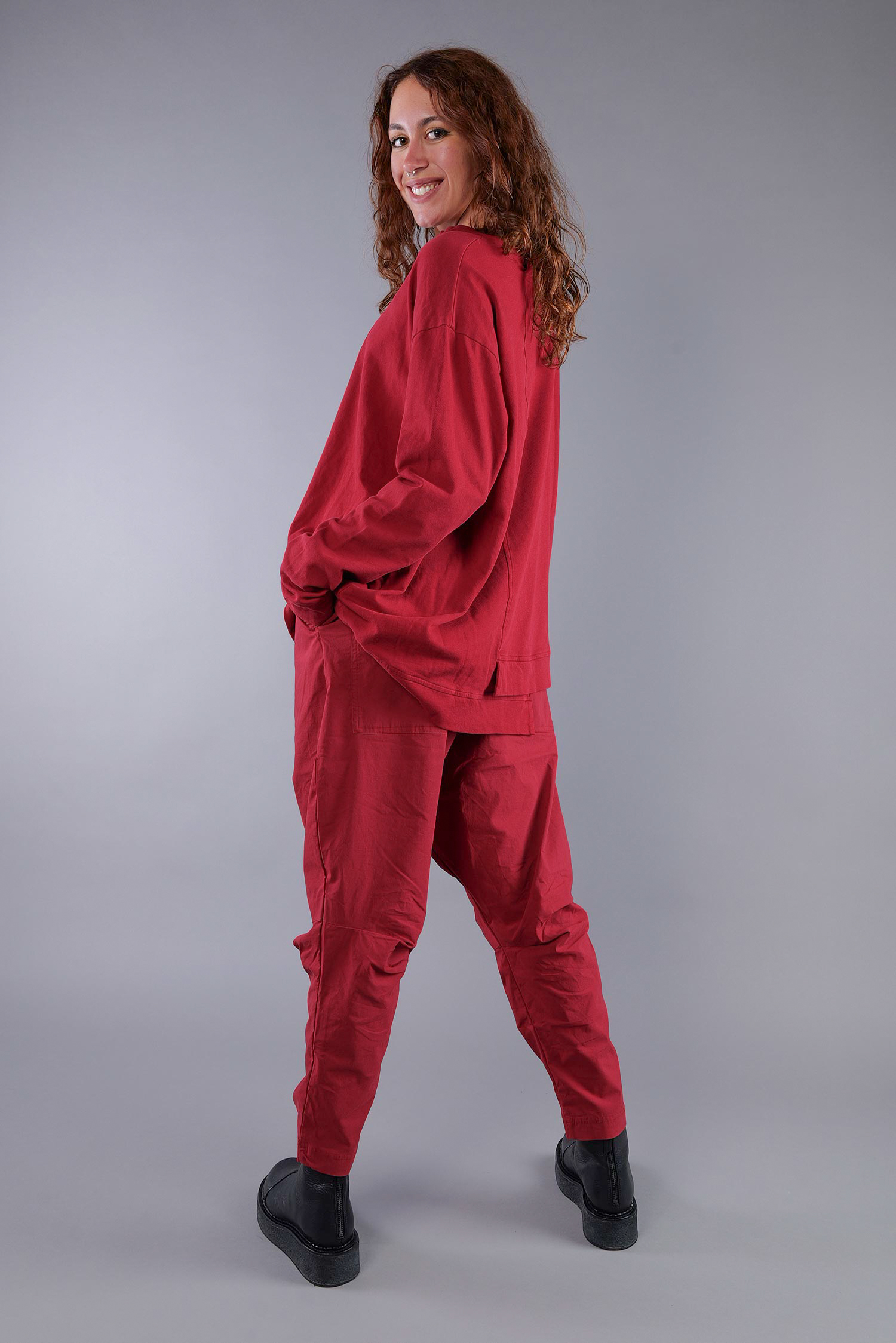 Asymmetrischer Sweater - Lava - 2263290501
