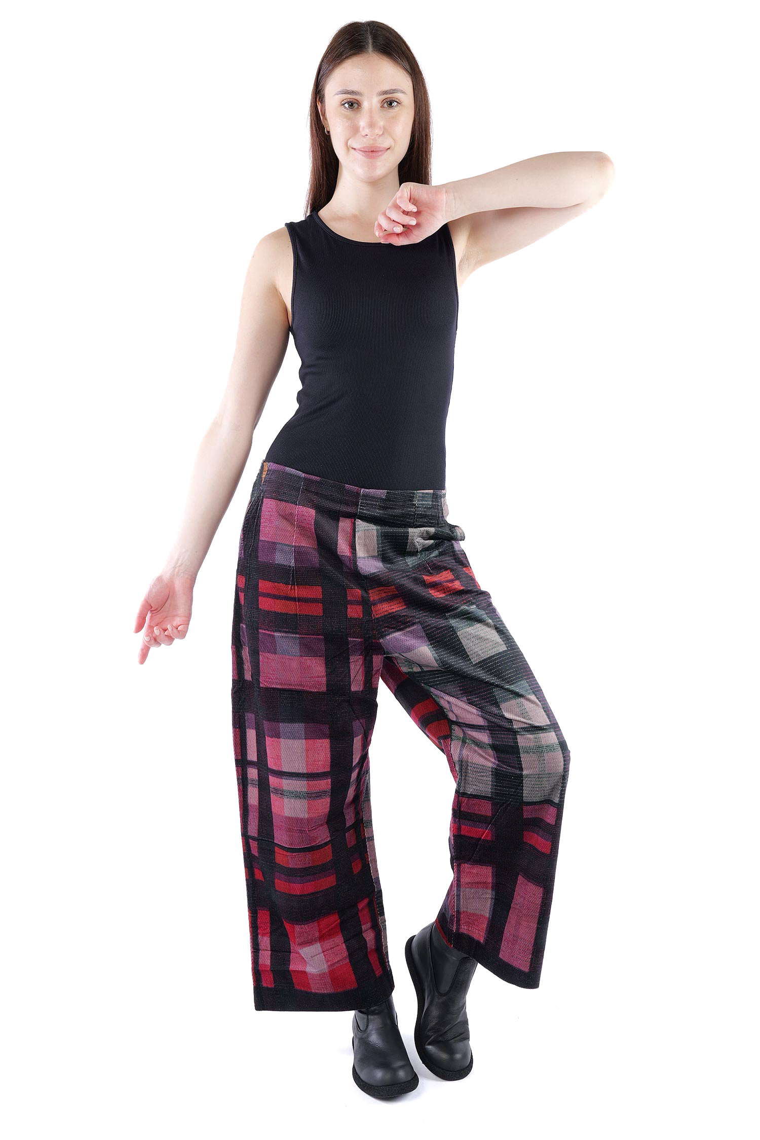 Feincord Culottes - Check multicolor - 2263230103