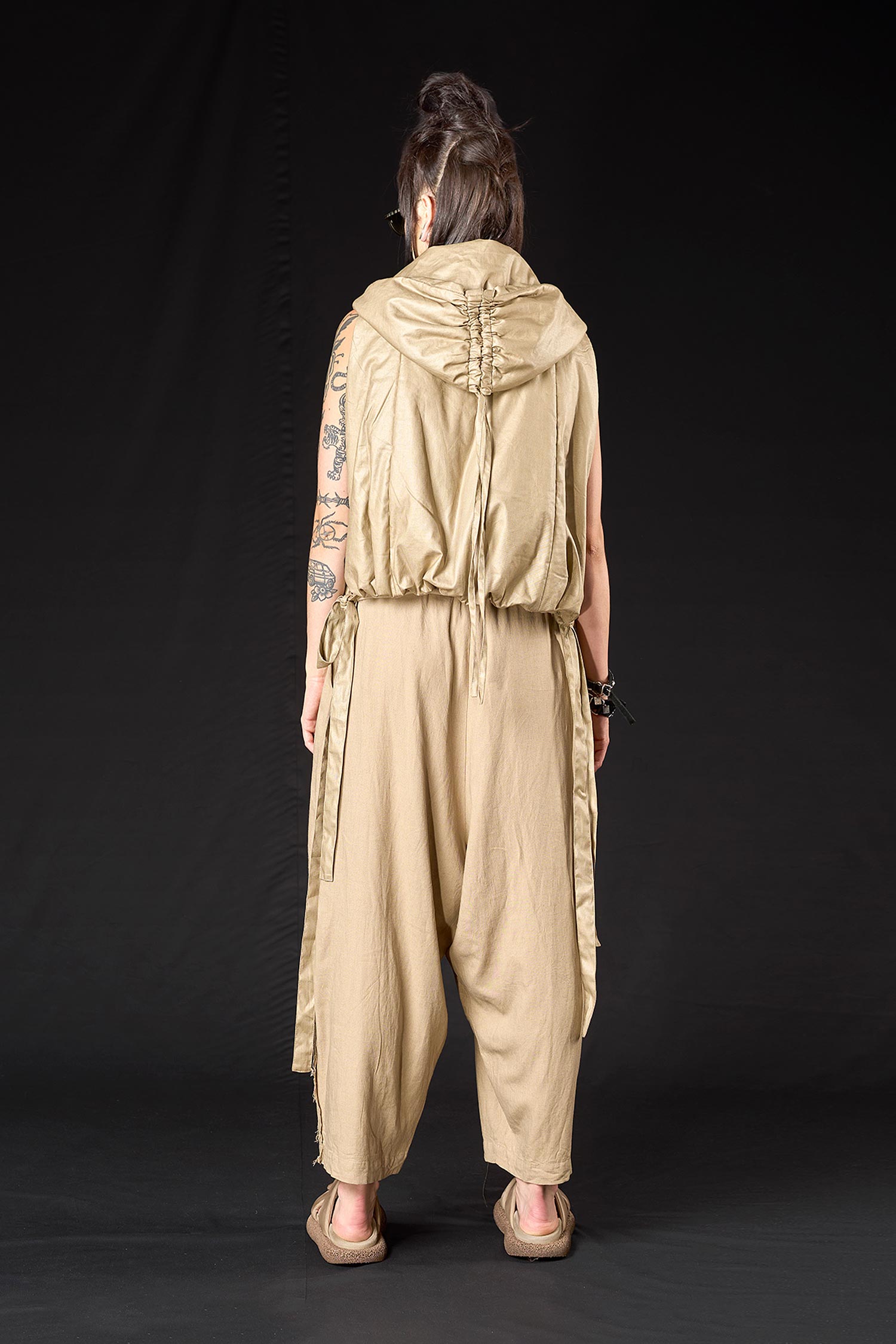 Oversize Weste - Black coated - Tionna