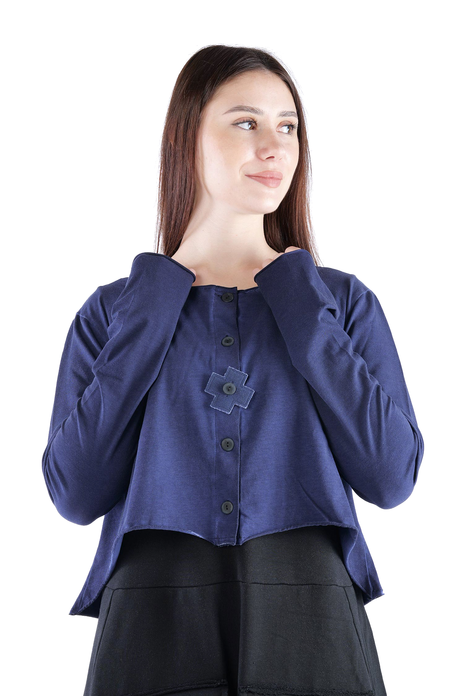 Kurze Jerseyjacke - Ocean - 2131