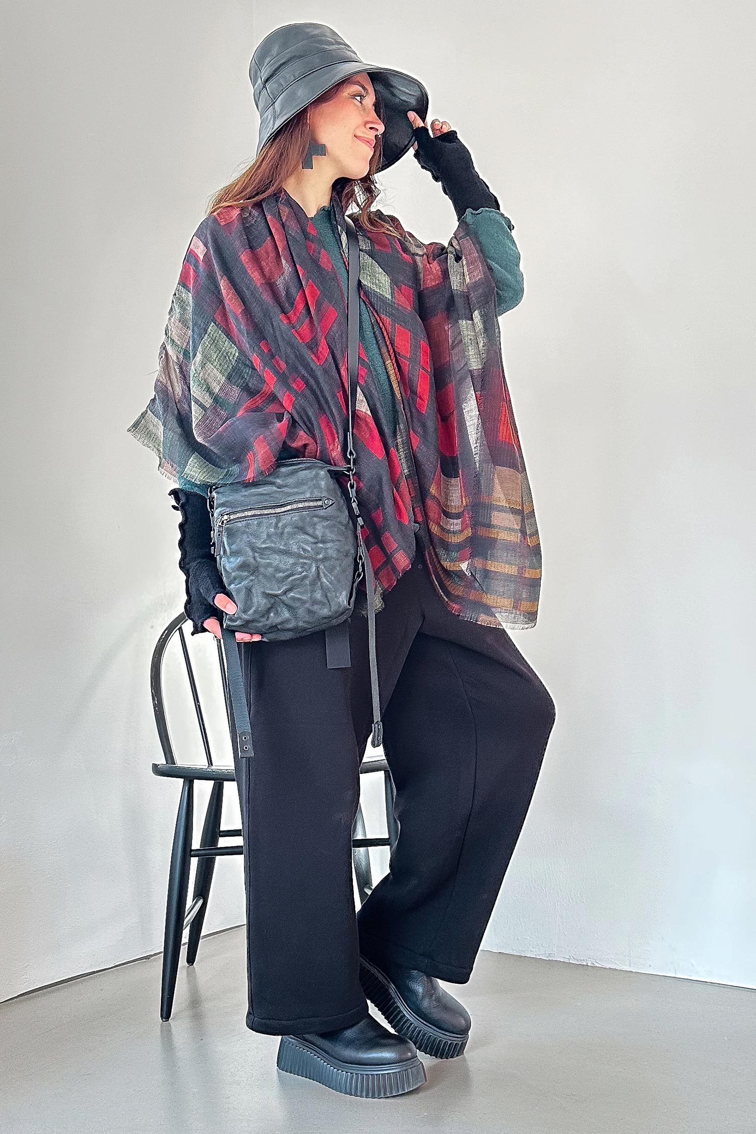 Weicher Schal - Check multicolor - 2263361404
