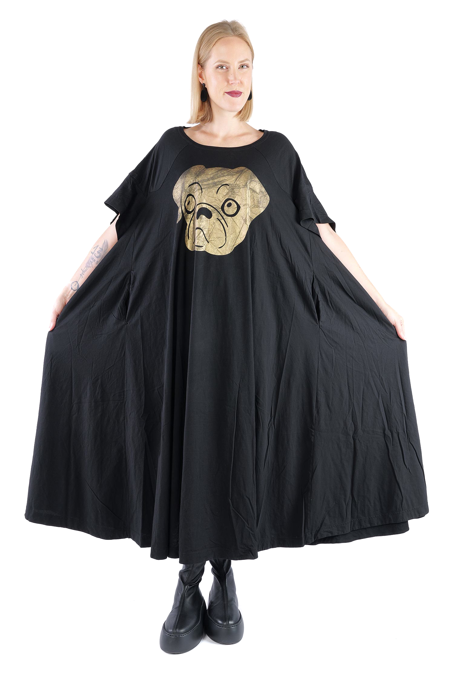 A-Linien Kleid - Black print - 2261300909