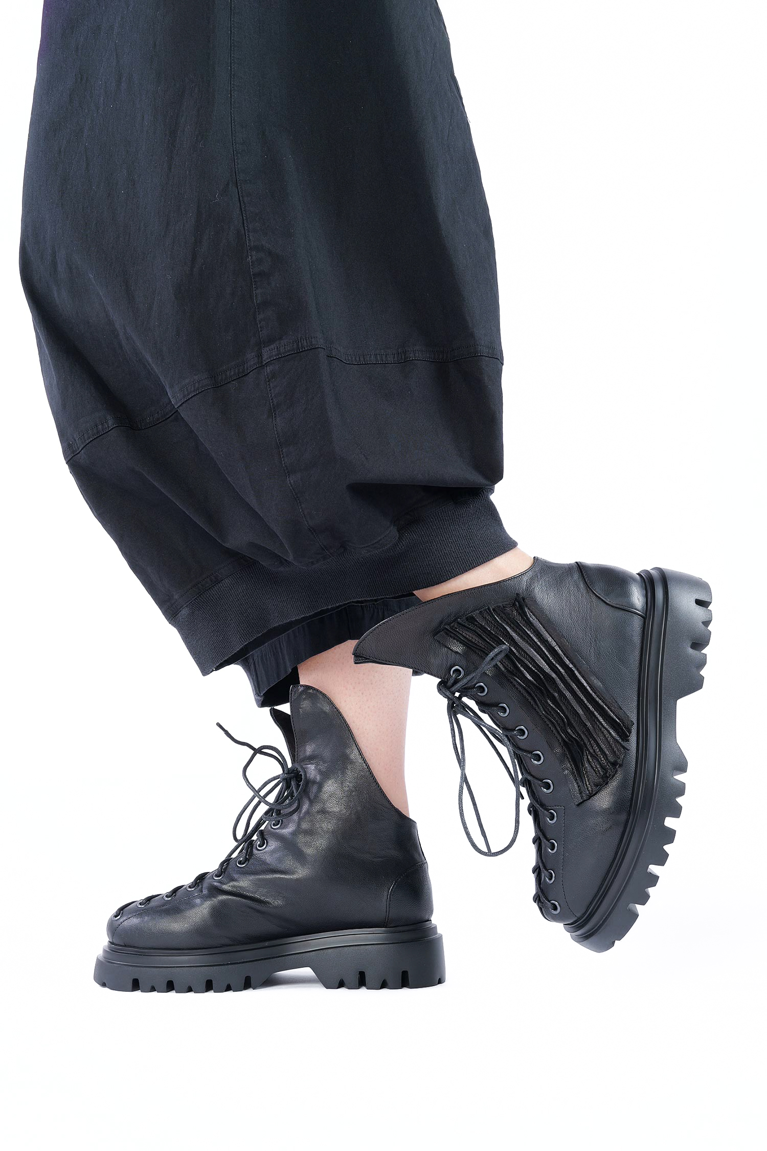 Schnür-Boots - Schwarz - Finn