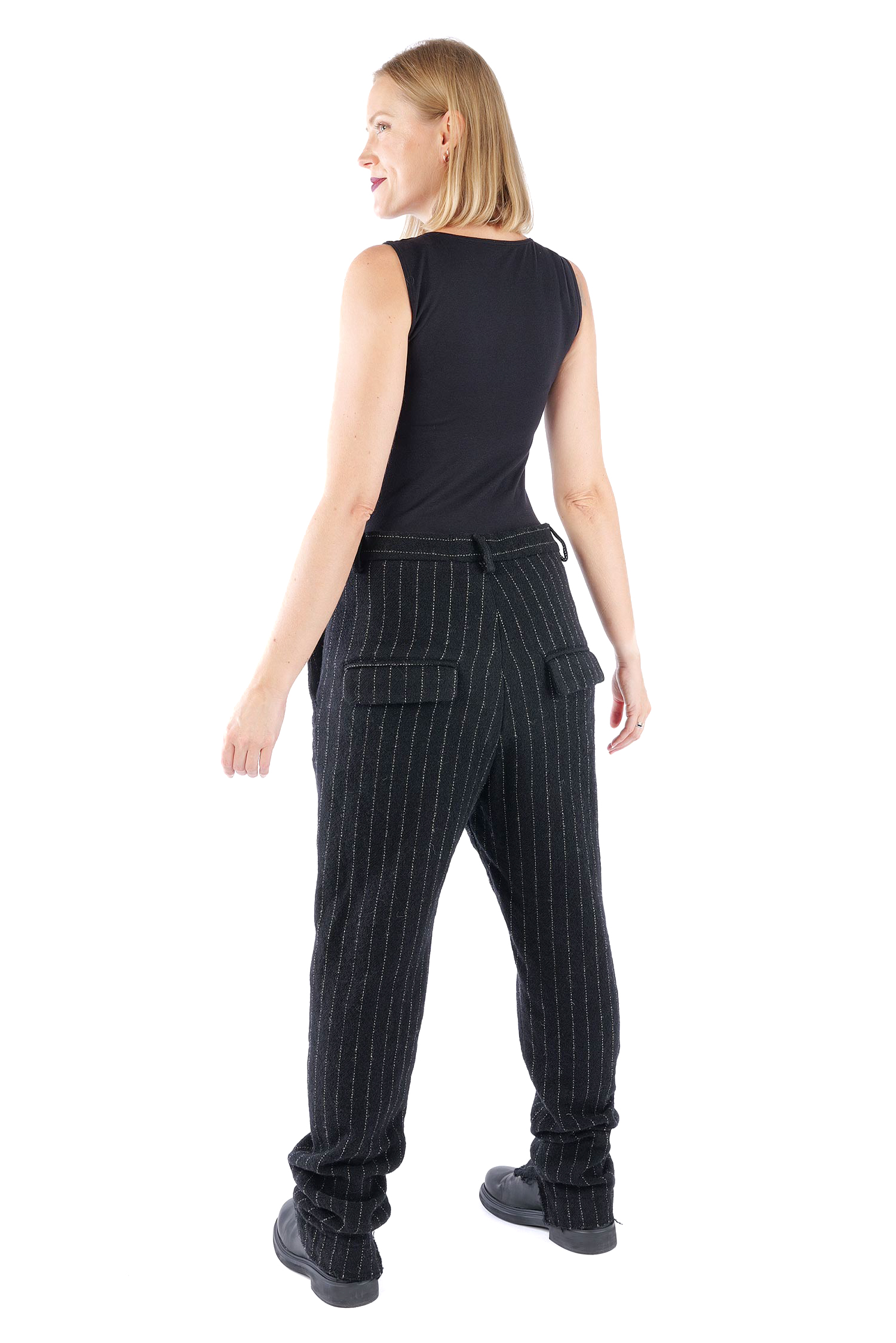 Lange Wollhose - Black stripe - 2264150102
