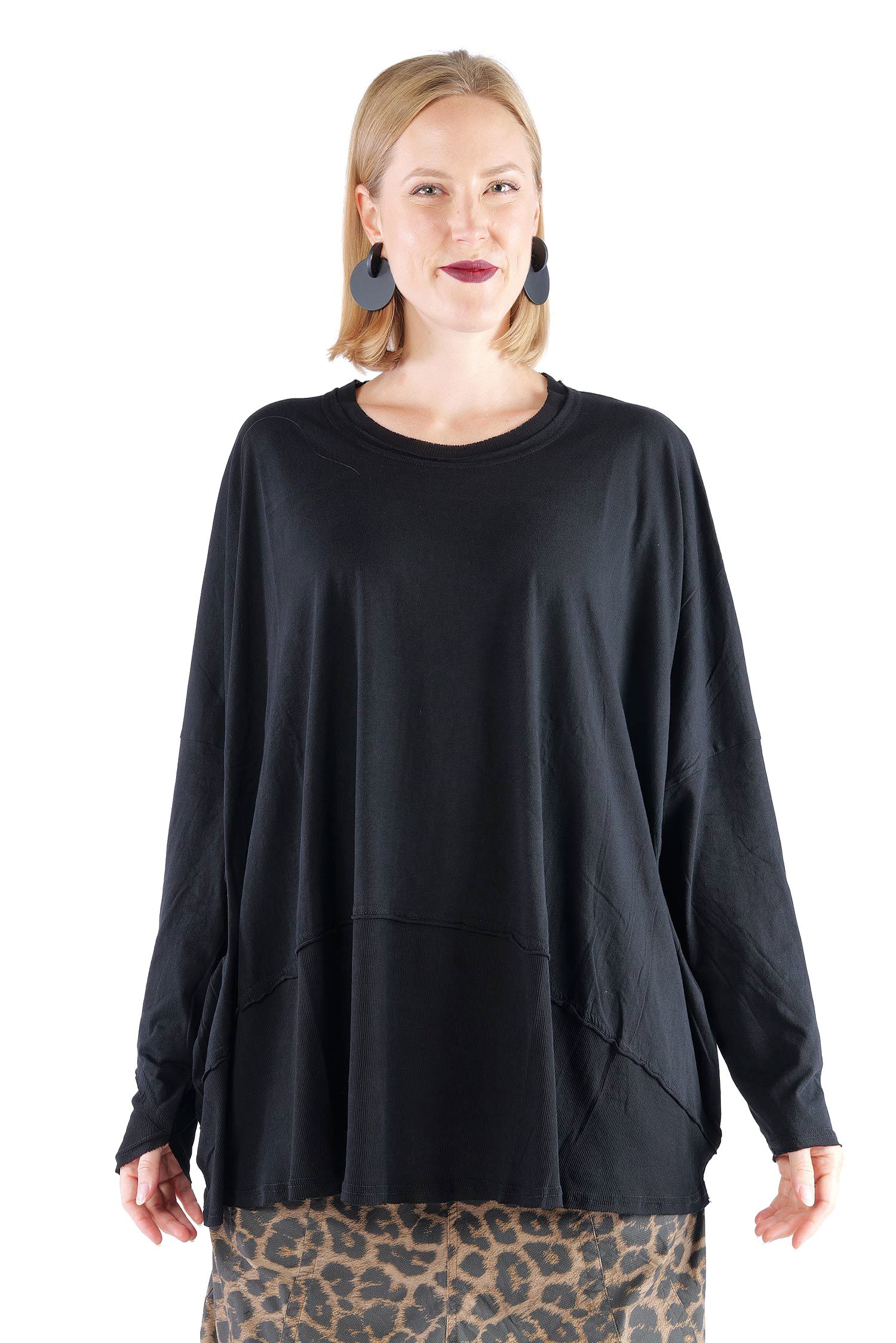 Oversize Tunika - Schwarz - 2263330503