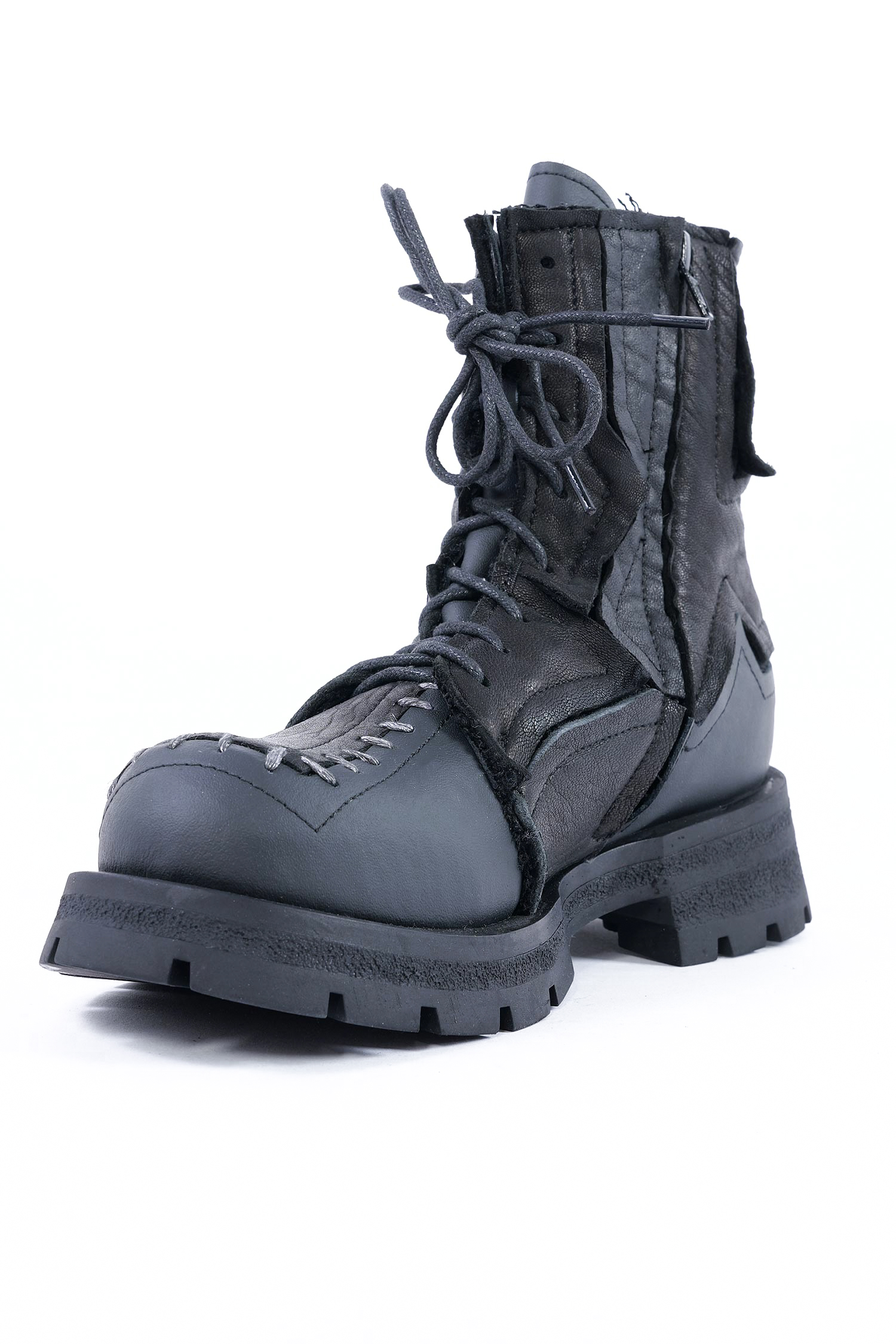 Leder Boots - Schwarz - Iniko