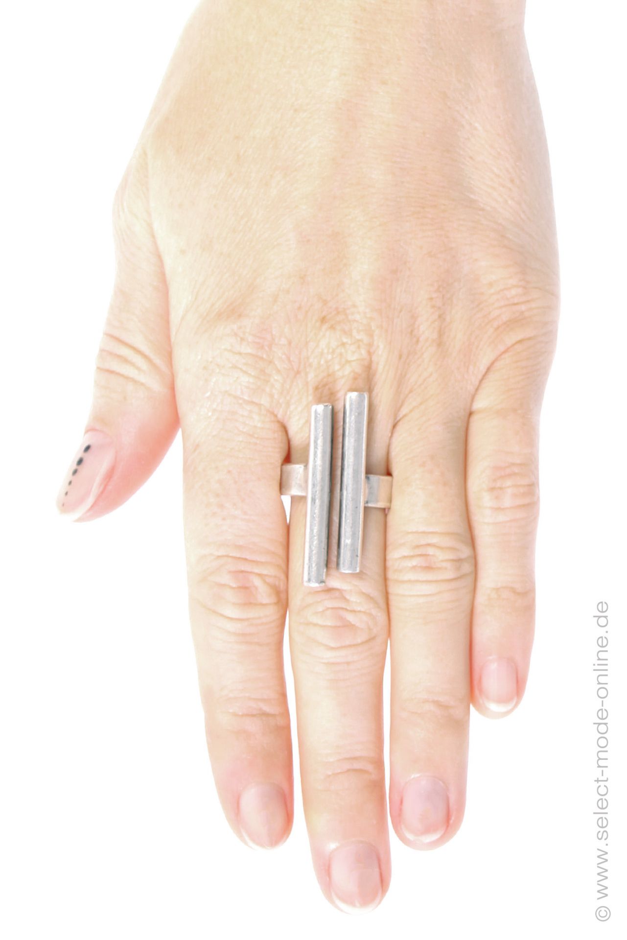 Skin Machine Silver ring Double Line Ring I SELECT mode online