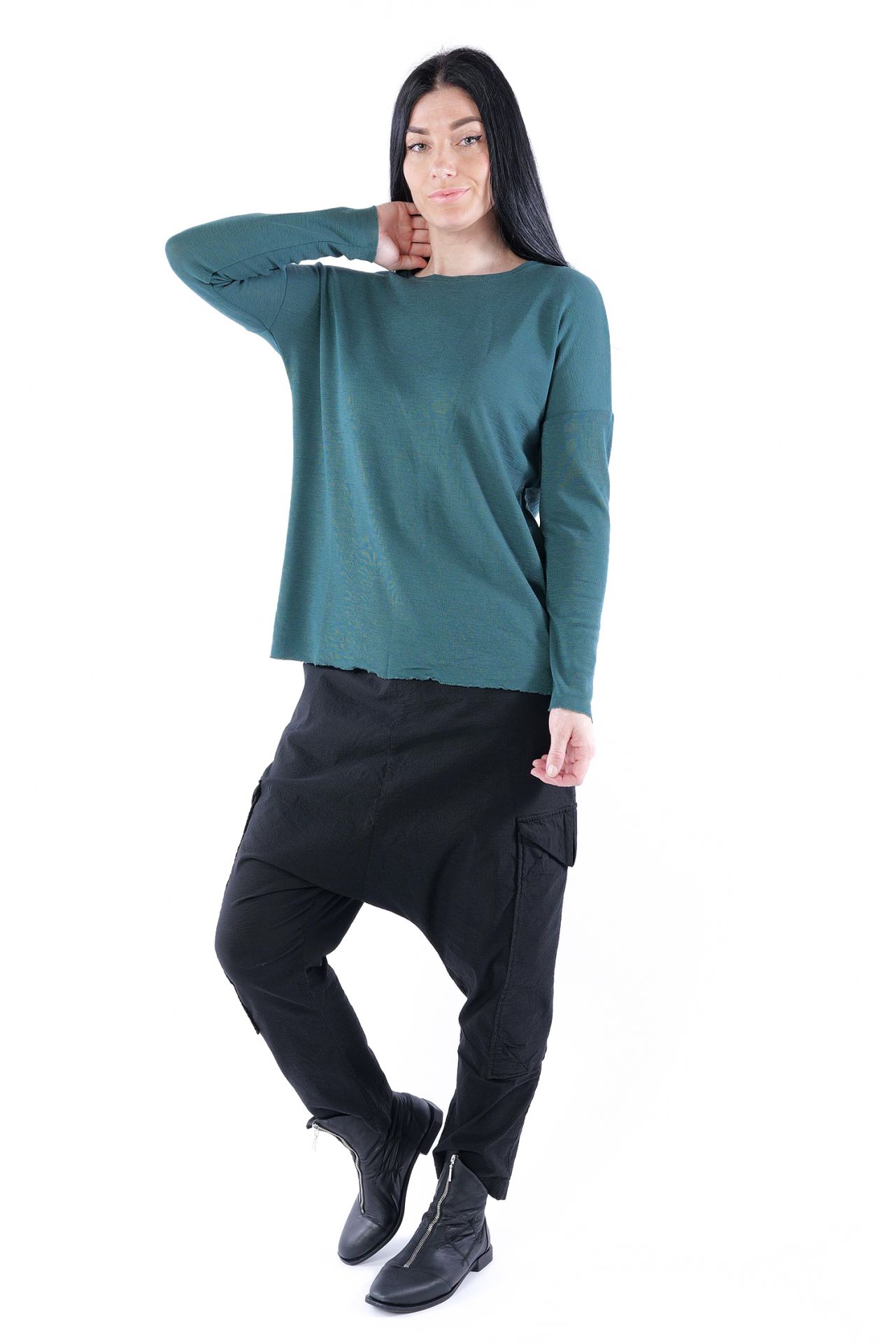 By Basics Merino pullover - Granite - 4039
